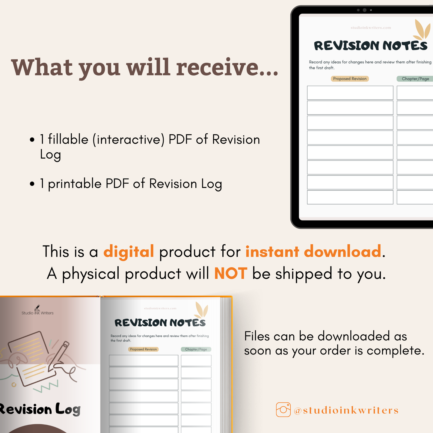 Revision Log Template