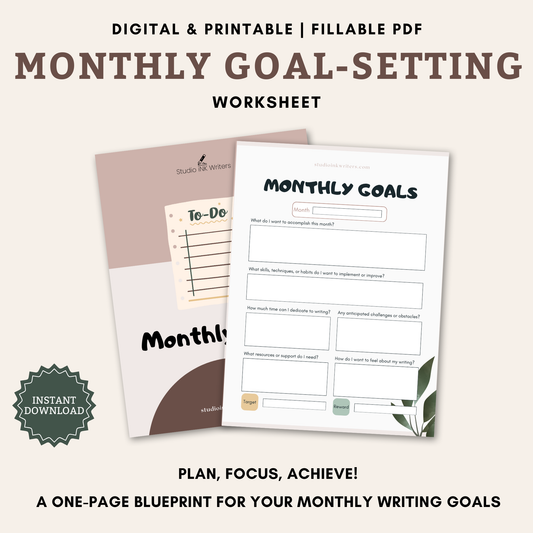 Monthly Goals Worksheet