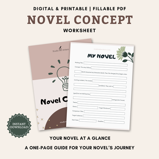 Novel Concept Worksheet
