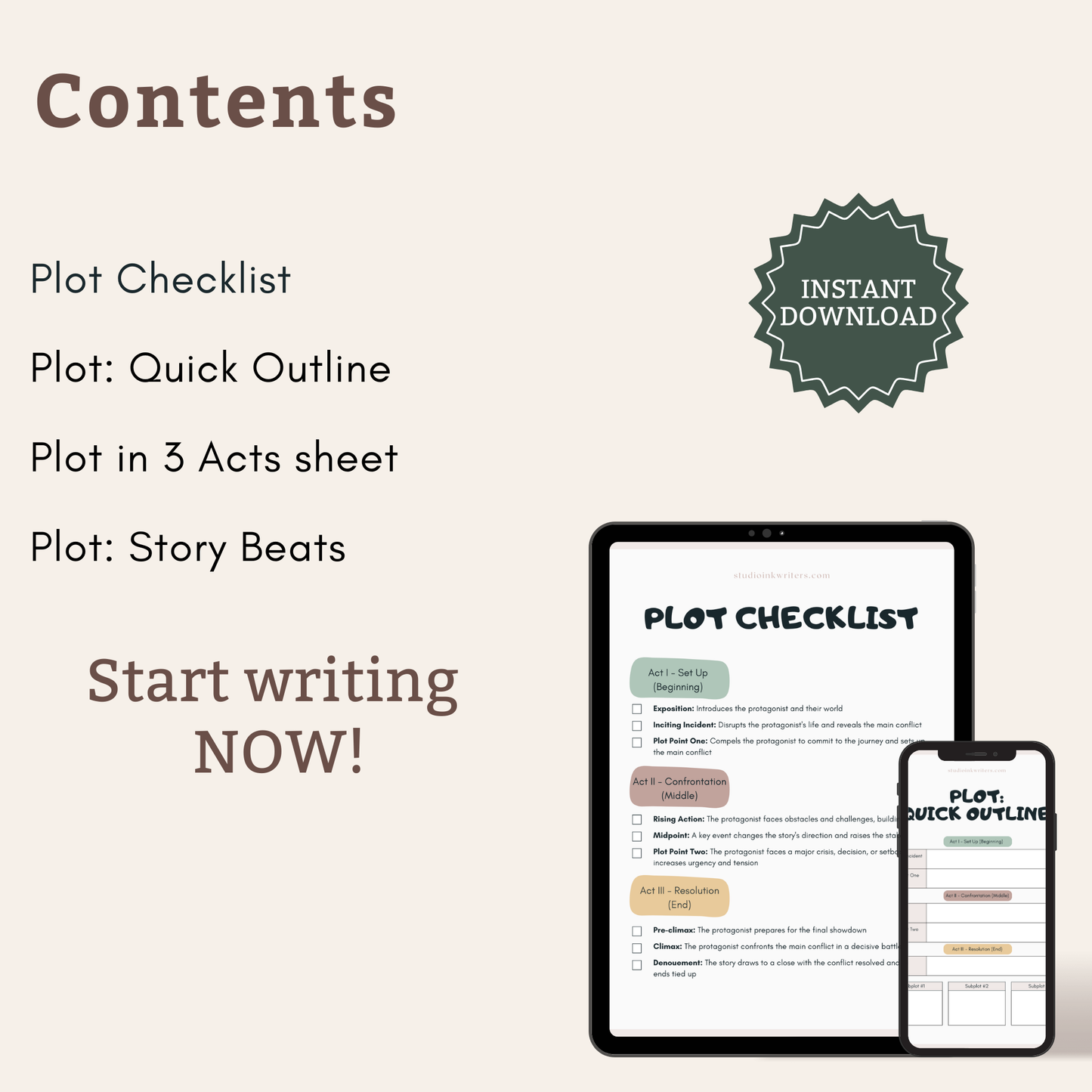 Interactive Story Beats Worksheets