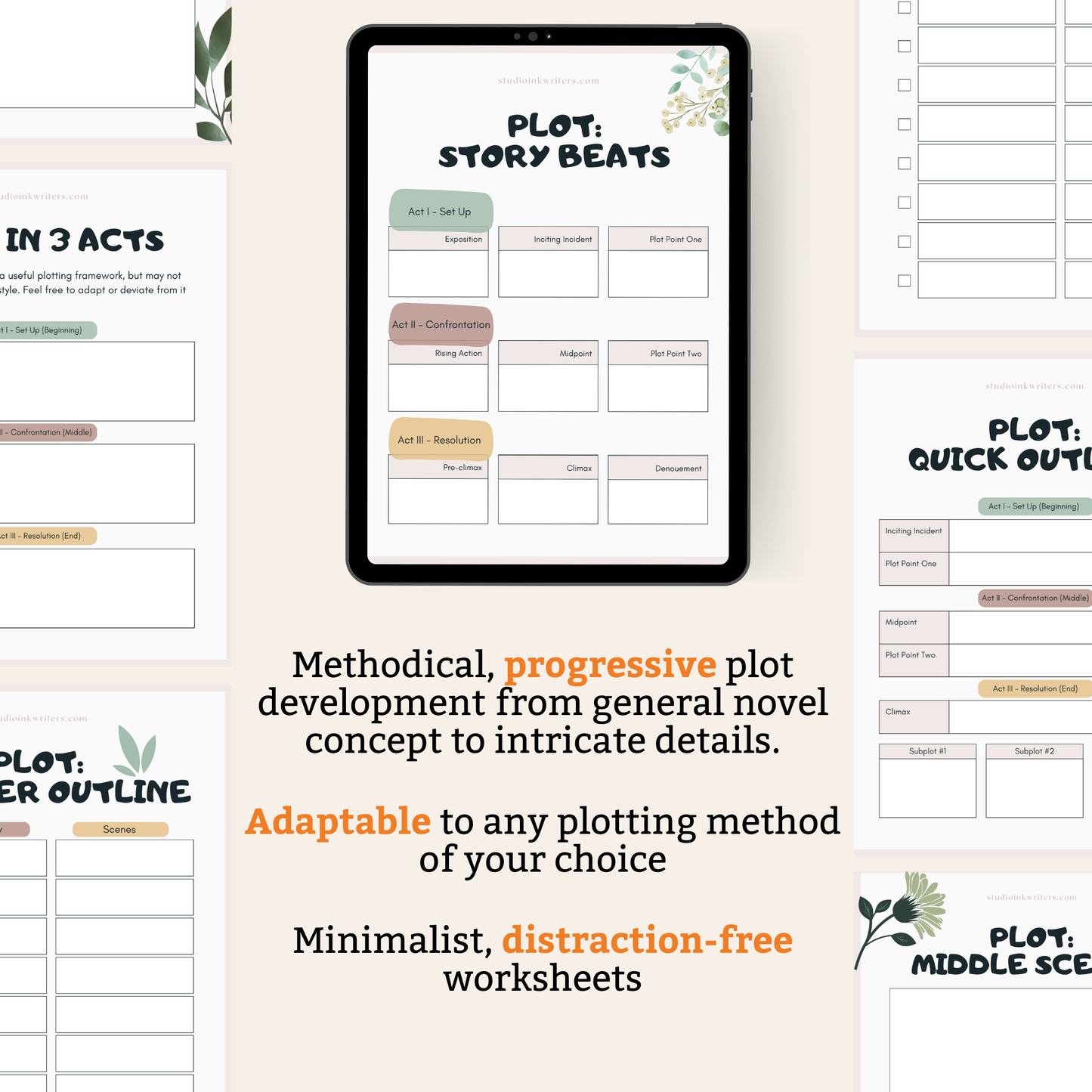 Interactive Plot Development Worksheets