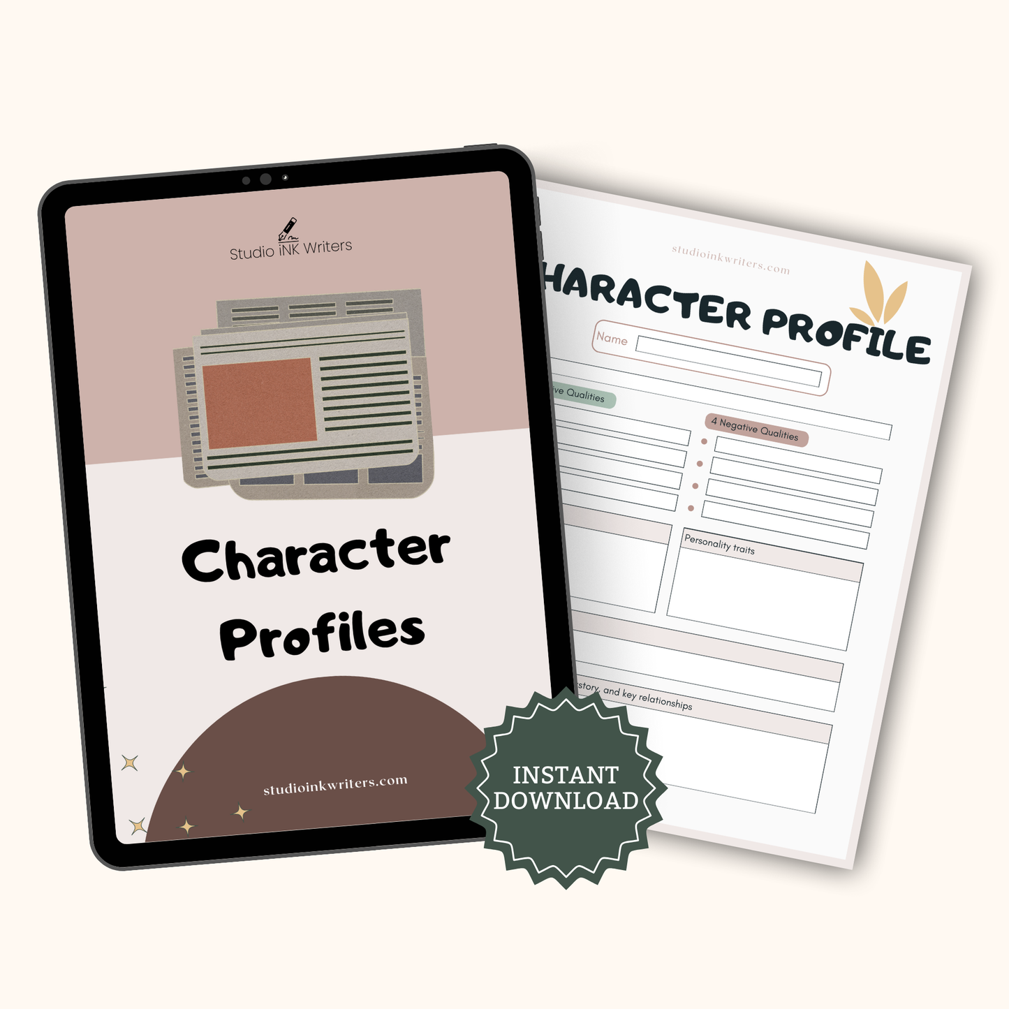 Interactive Character Profile Worksheets