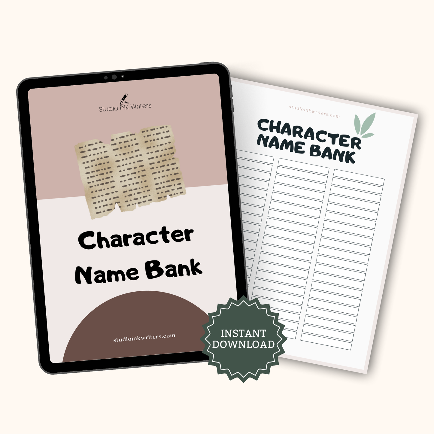 Interactive Character Name Bank