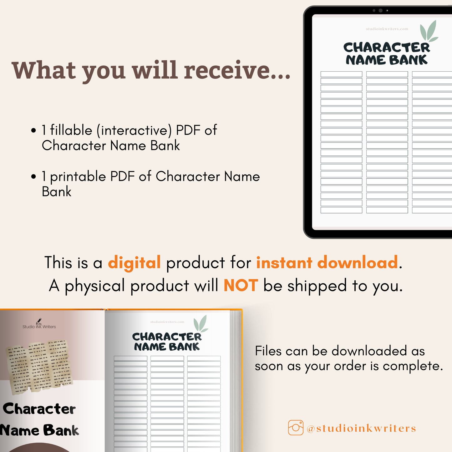 Character Name Bank Template