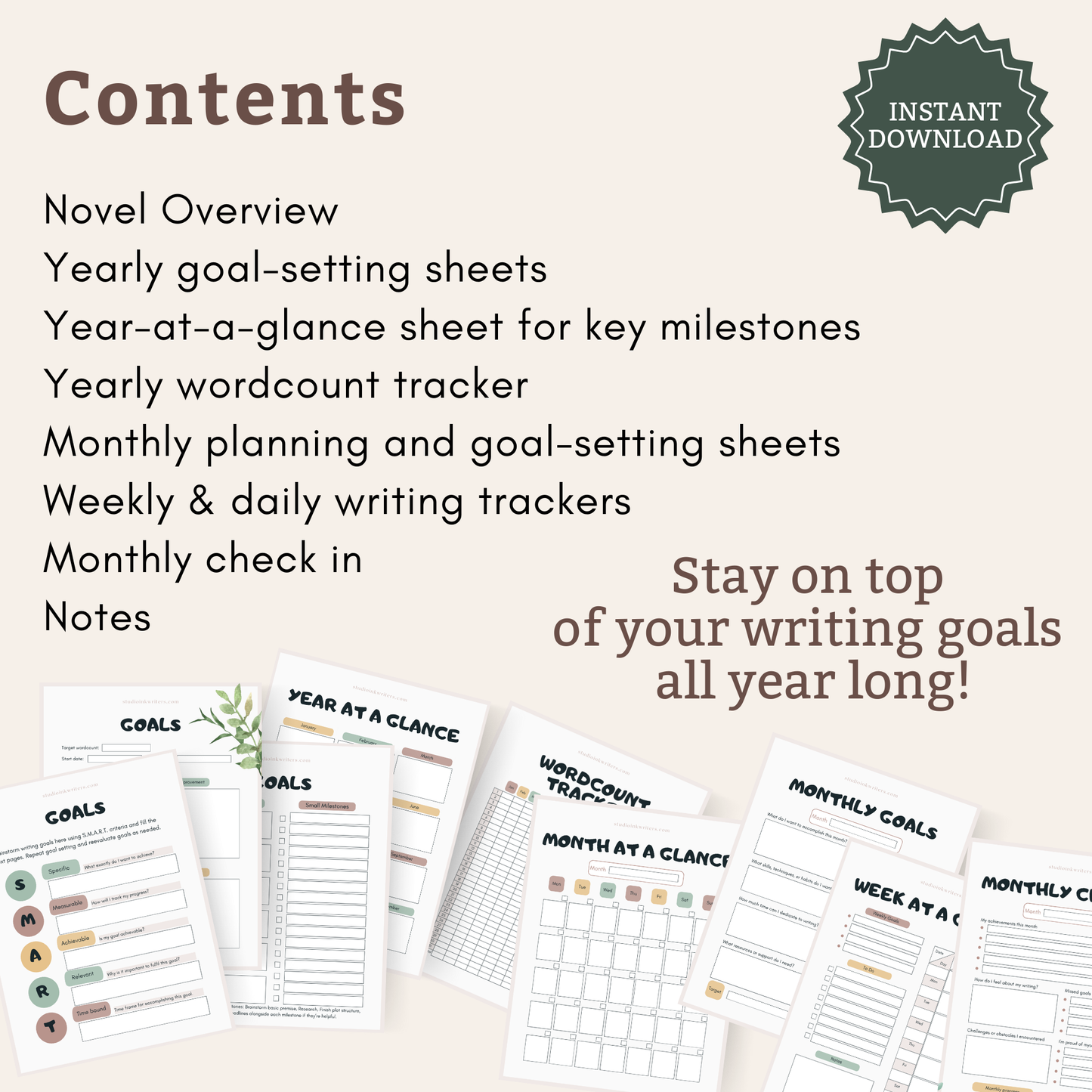 Interactive Essential Novel Planner