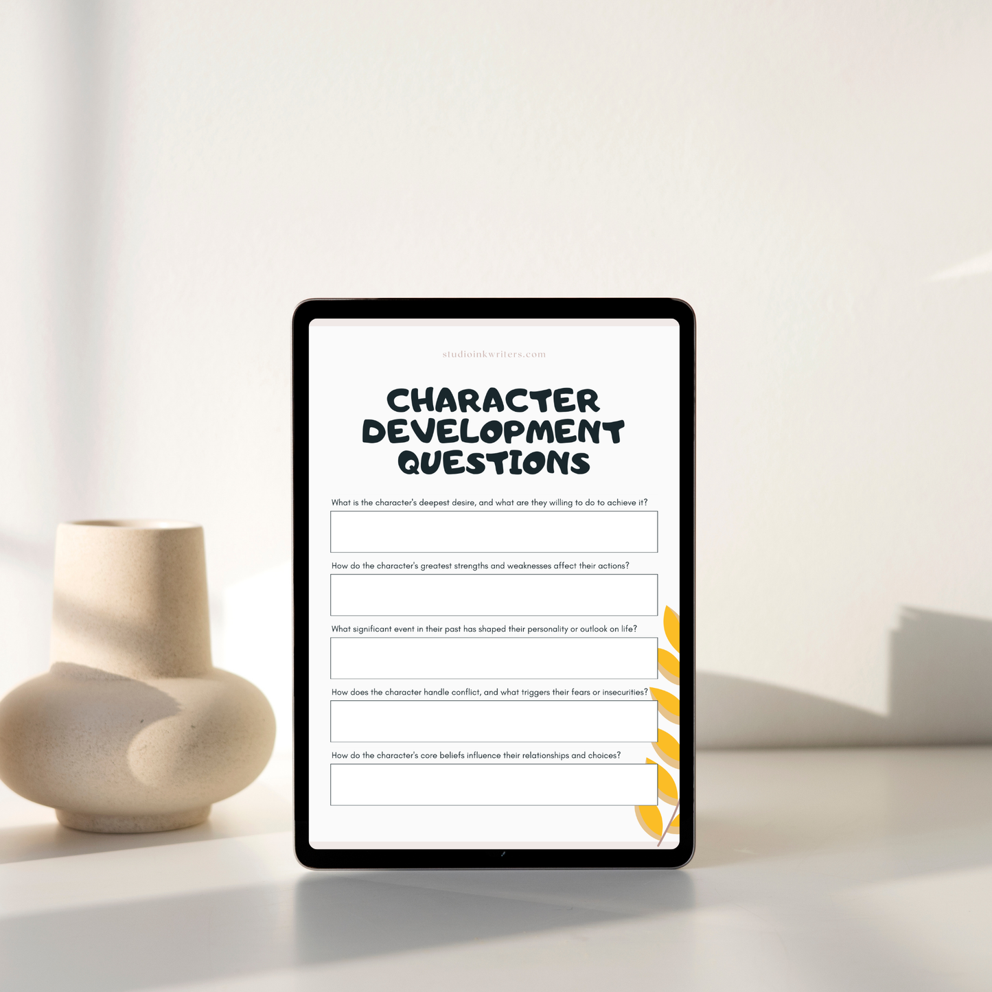 Interactive Character Worksheets