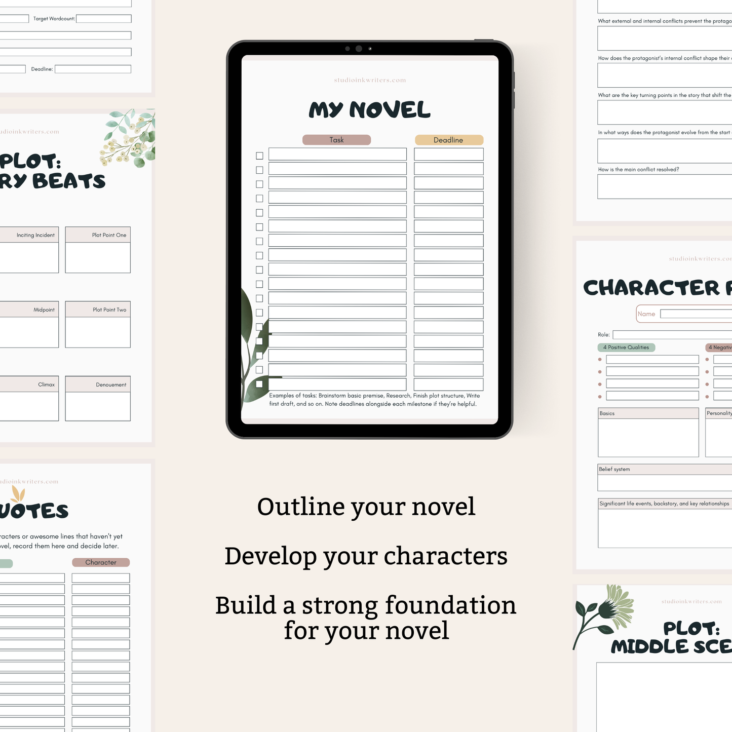 Interactive Foundational Novel Planner