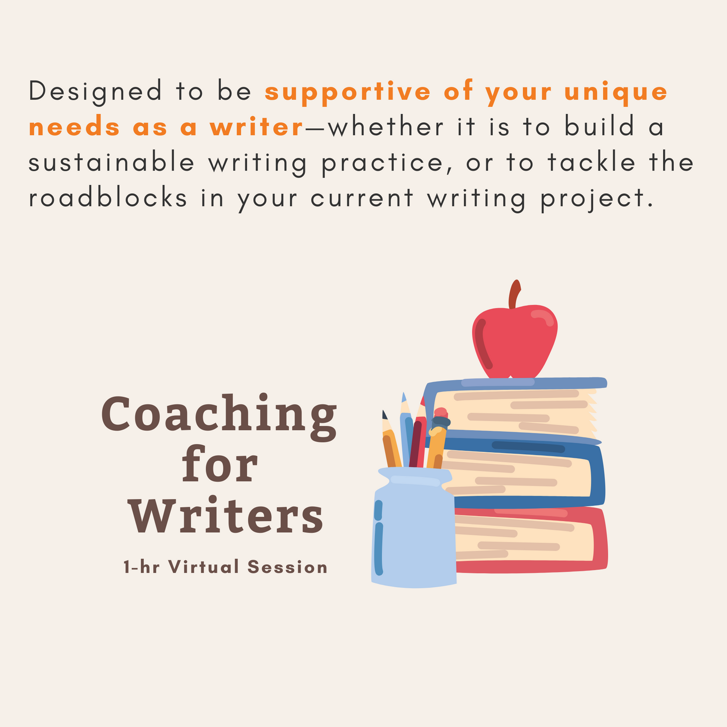 1-hour Coaching Session for Writers