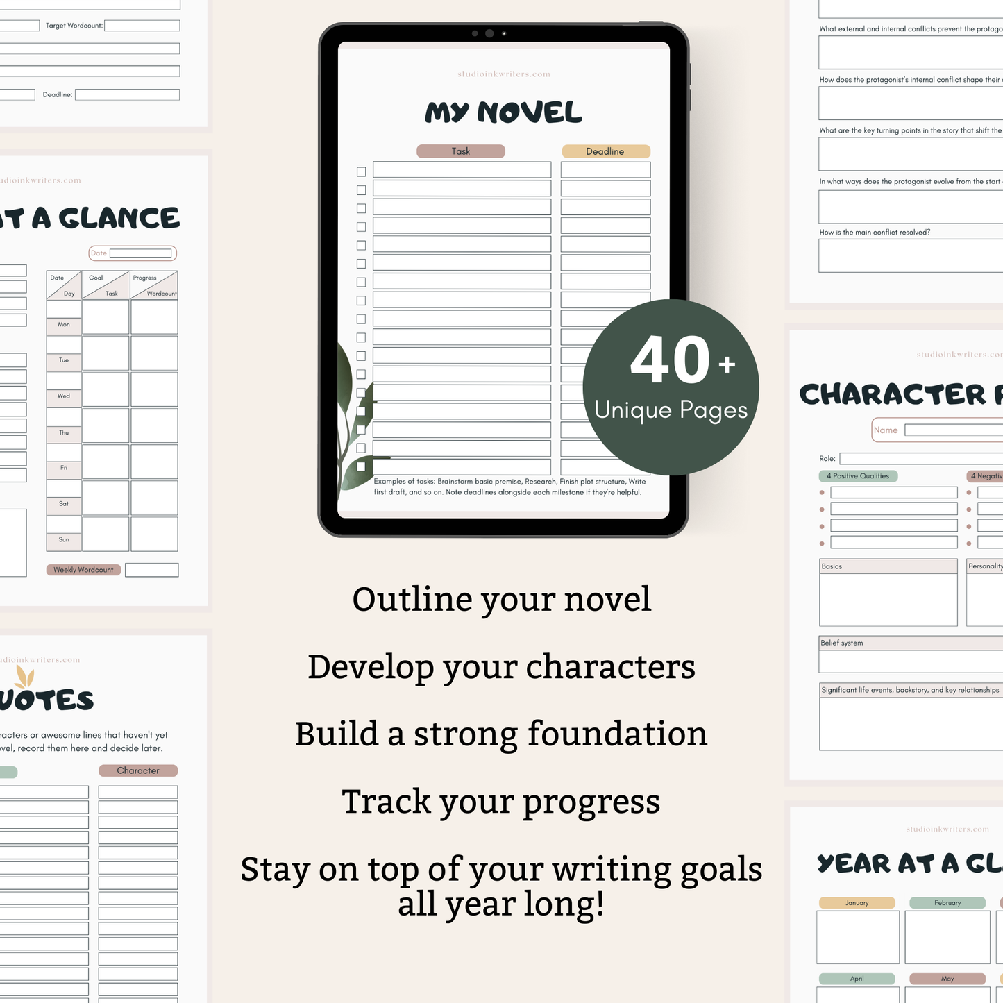 Printable Guided Novel Planner