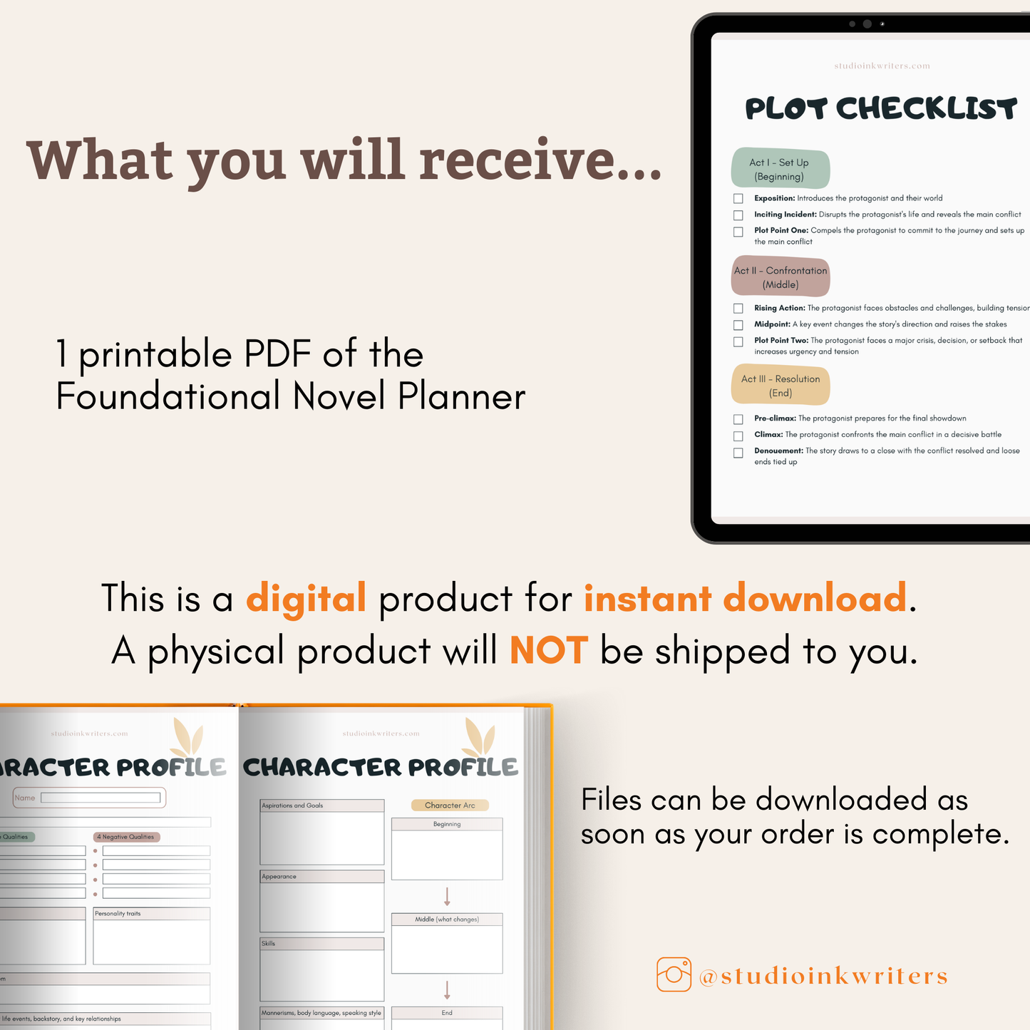 Printable Foundational Novel Planner