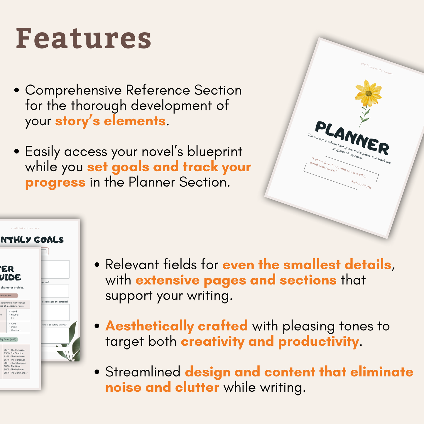 Printable Guided Novel Planner