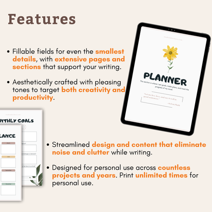 Interactive Essential Novel Planner