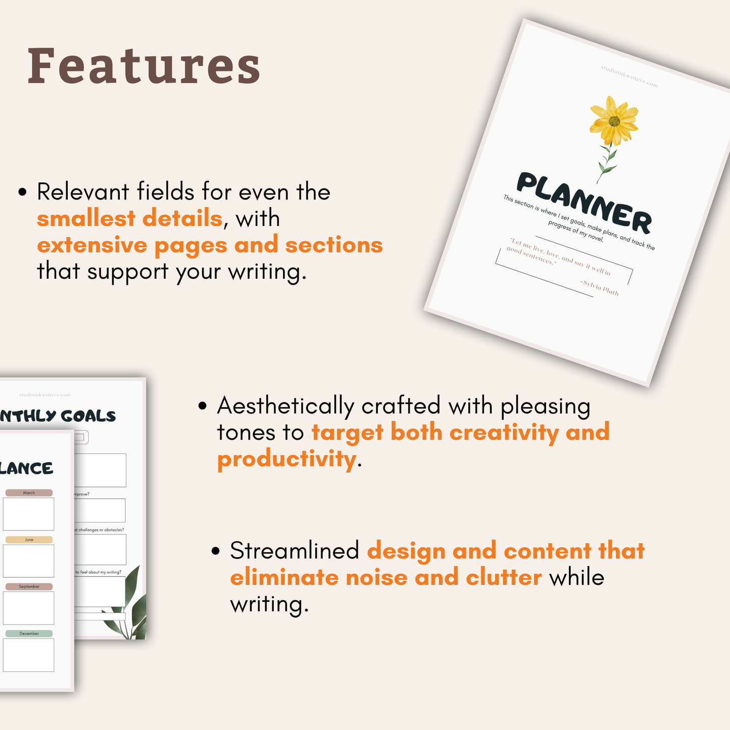 Printable Essential Novel Planner