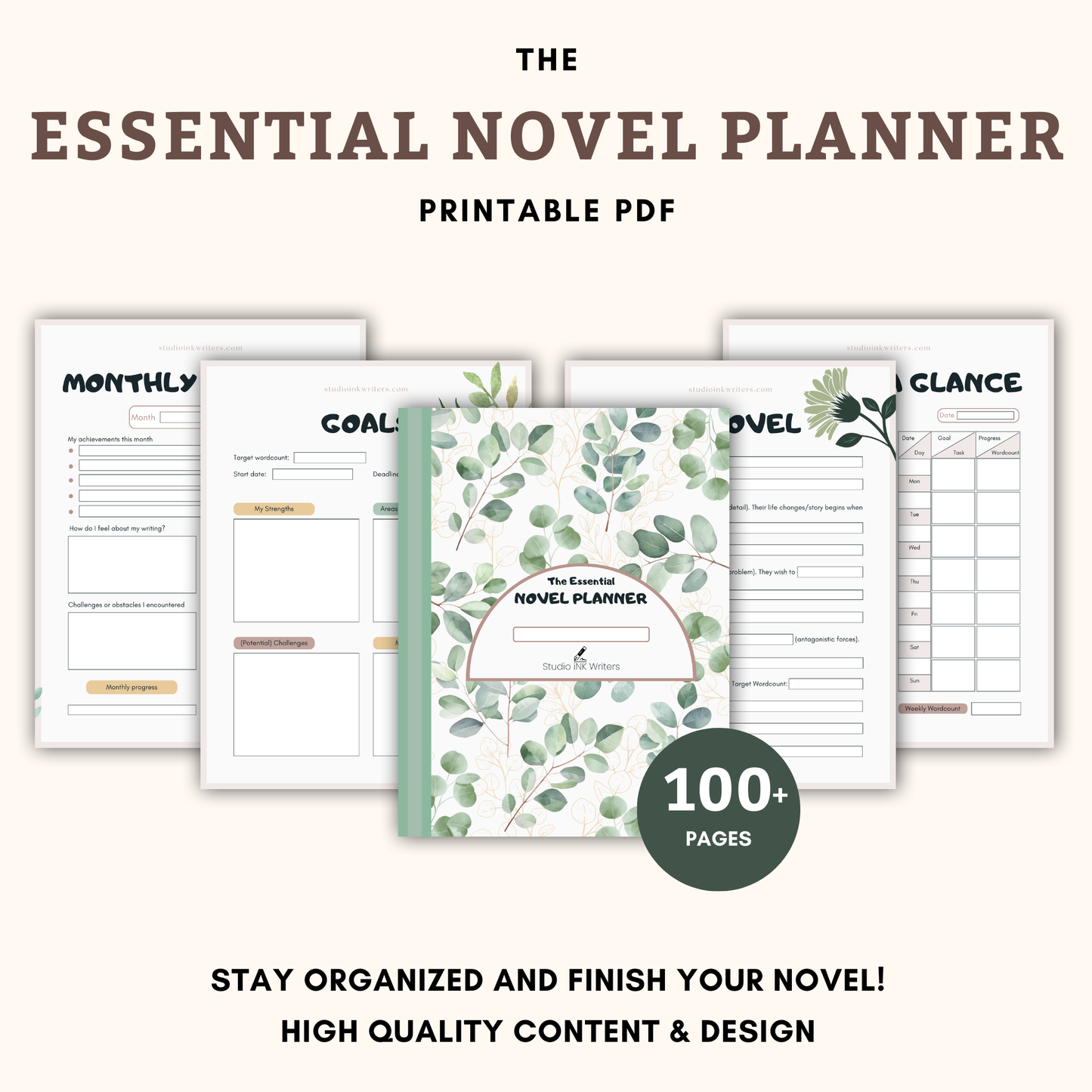 Printable Essential Novel Planner